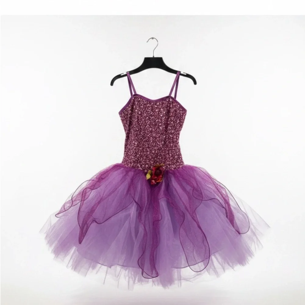 Curtain Call Purple Sequin Costum